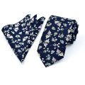 Floral Cotton Skinny Tie and Pocket Square